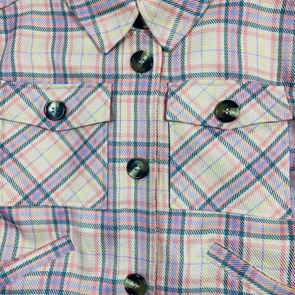 checked plaid short jacket boomber s multi color by Culture women size 38 - Picture 10 of 16